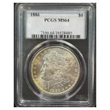 (SC) 1886-P Morgan Silver Dollar 90% Silver PCGS