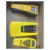 Tray Lot Of (3) Assorted Stud Finders