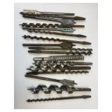 Tray Lot Of Assorted Auger Drill Bits