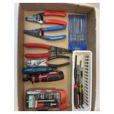Tray Lot Of Assorted Tools Including Wire