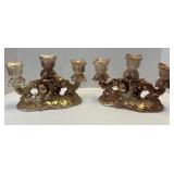 (D) 2-Golden Acorn Candelabras