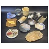 (B) Tray Lot Of Assorted Studio Art Pottery As