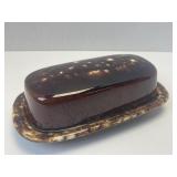 (B) Vintage Butter Dish 7ï¿½ (Chipped)
