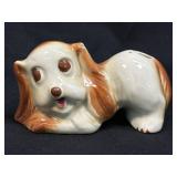(A) Pottery DOG MAKEUP BRUSH/TOOTHBRUSH/PEN HOLDER