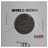 (SC) 1882 Shield Nickel Rare