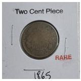 (SC) 1865 Two Cent Piece Rare