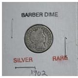 (SC) 1902 Silver Barber Dime Rare