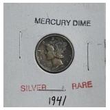 (SC) 1941 Mercury Silver Dime Rare