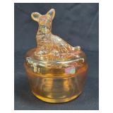 (C) Vintage Marigold Iridescent Jeanette Glass