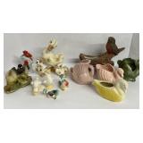 (D) Assorted Figurines and Planters as Shown