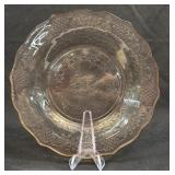 (C) Vintage Normandie Pink Depression Glass Bread