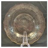 (C) Vintage Normandie Pink Depression Glass Bread