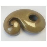 (B) 7ï¿½ Flower Frog Vase Decor Signed