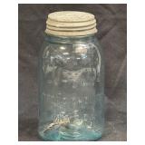 (C) ATLAS STRONG SHOULDER Aqua Blue Mason Canning