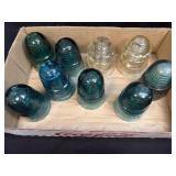 (D) Assorted Glass Insulators As Pictured