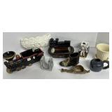 (D) Assorted Planters etc including Wall Pocket as