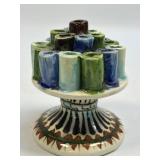 (C) Handcrafted Pottery Flower Frog Stand MCM