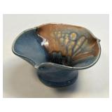 (C) Handmade Studio Pottery Ikebana Style Bowl