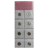 (SC) 8 Brilliant Uncirculated Roosevelt Dimes