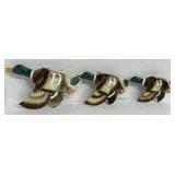 (B) Set of 3 Mallard Duck Wall Pockets Made in