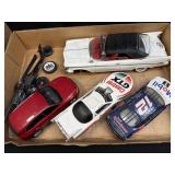 (C) 4 Diecast Cars and 1 Helicopter As Pictured