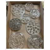 (D) 8 Glass Assorted Flower Frogs