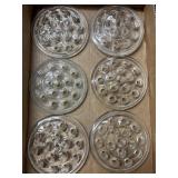 (D) 6 Assorted Glass Flower Frogs As Pictured