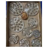 (D) 10 Assorted Glass Flower Frogs As Pictured