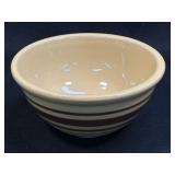 (B) Antique Weller Yellow Ware Brown Bands 6ï¿½ Rim