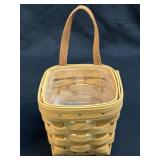 (B) Longaberger 2000 Small Hanging Wall Basket