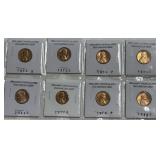 (SC) 8 Brilliant Uncirculated Old Lincoln Cent