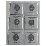 (SC) 6 Old Jefferson Nickels