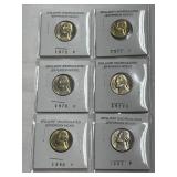 (SC) 6 Brilliant Uncirculated Jefferson Nickel