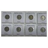(SC) 8 Buffalo Nickels