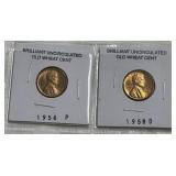 (SC) 2 Brilliant Uncirculated Old Wheat Cent