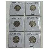 (SC) 6 Buffalo Nickels