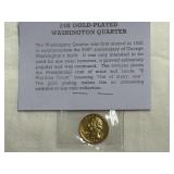 (SC) 24K Gold-Plated Washington Quarter