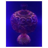 (B) LE SMITH 9.75ï¿½ Tall ï¿½Moon & Starsï¿½ Amberina UV