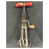 (B) Early Red Handled Hand Mixer
