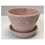 (B) 3ï¿½ x 4ï¿½ McCoy Greek Key and Hobnail Planter