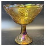 (B) Vintage Carnival Glass Indiana Grape Harvest