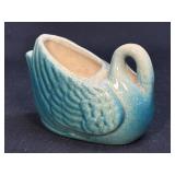 (D) Vintage Mini Swan Pottery Planter