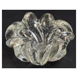 (A) Vintage Murano Style Art Clear Glass