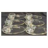 (A) Set of 6 Vintage Hazel Atlas Parti-Ade Snack