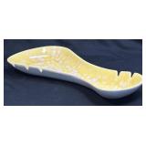 (A) Vintage Yellow and White Speckled Ceramic