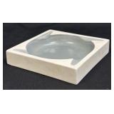 (A) Hyalyn Vintage Pottery Grey White Atomic