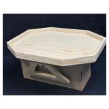 (A) Octagonal Wooden Sofa Arm Tray, Couch Armrest