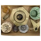 (G) Lot Ashtrays, Seashell Trinket Box and More