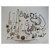 (M) Assorted Pieces Of Costume Jewelry As
