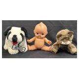 (D) 3 Toys Including-Big Dogs Black White Saint